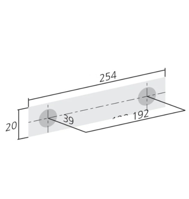 Greep Manor 192 mm zamak brons - Afbeelding 2