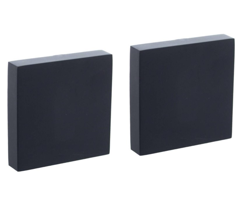 Intersteel afdekrozetten verdekt 52x52x10mm met nokken zwart