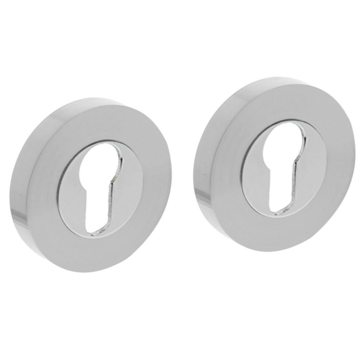 Intersteel cilinderrozetten verdekt ø53x10mm met nokken rvs