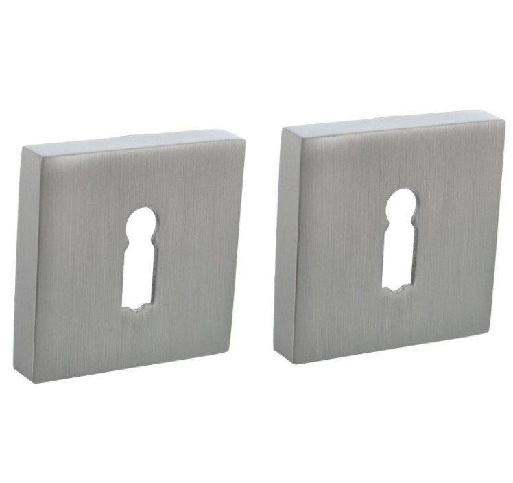 Intersteel sleutelrozetten verdekt 52x52x10mm met nokken rvs