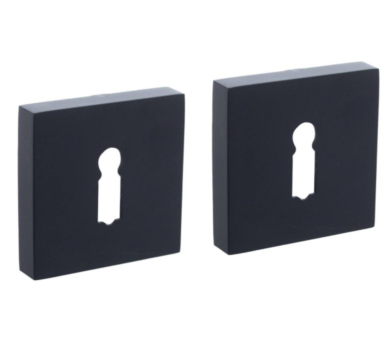 Intersteel sleutelrozetten verdekt 52x52x10mm met nokken zwart