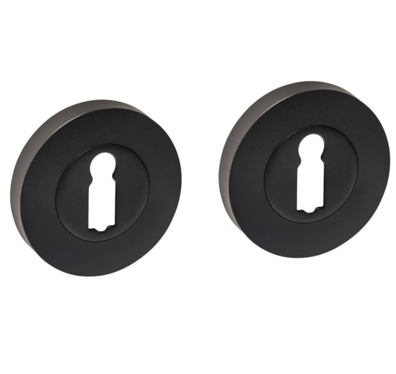 Intersteel sleutelrozetten verdekt ø53x10mm met nokken zwart