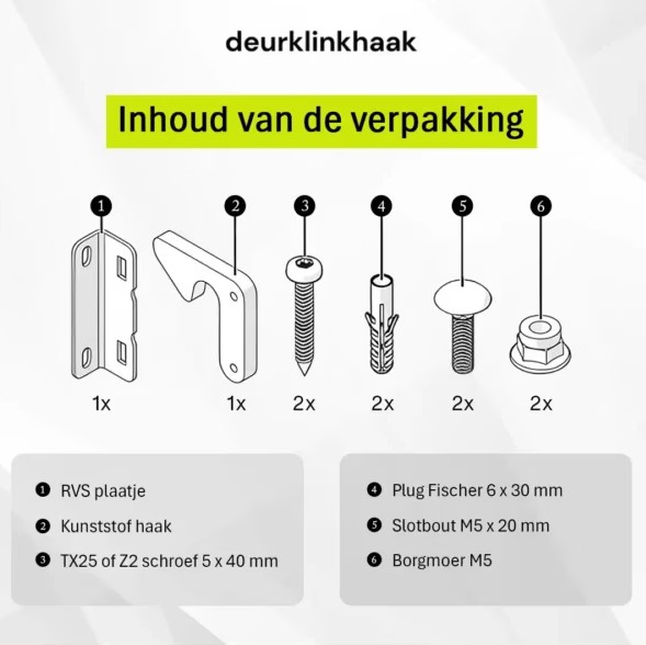 Deurvastzetter voor deurklink rvs - Afbeelding 6