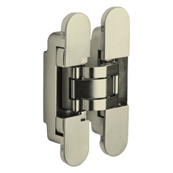 FORMANI onzichtbaar 3D scharnier zamak 140x30 mm PVD champagne