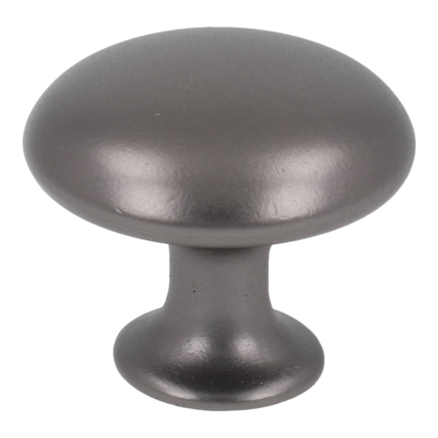 Knop rond 30 mm zamak ijzerkleur