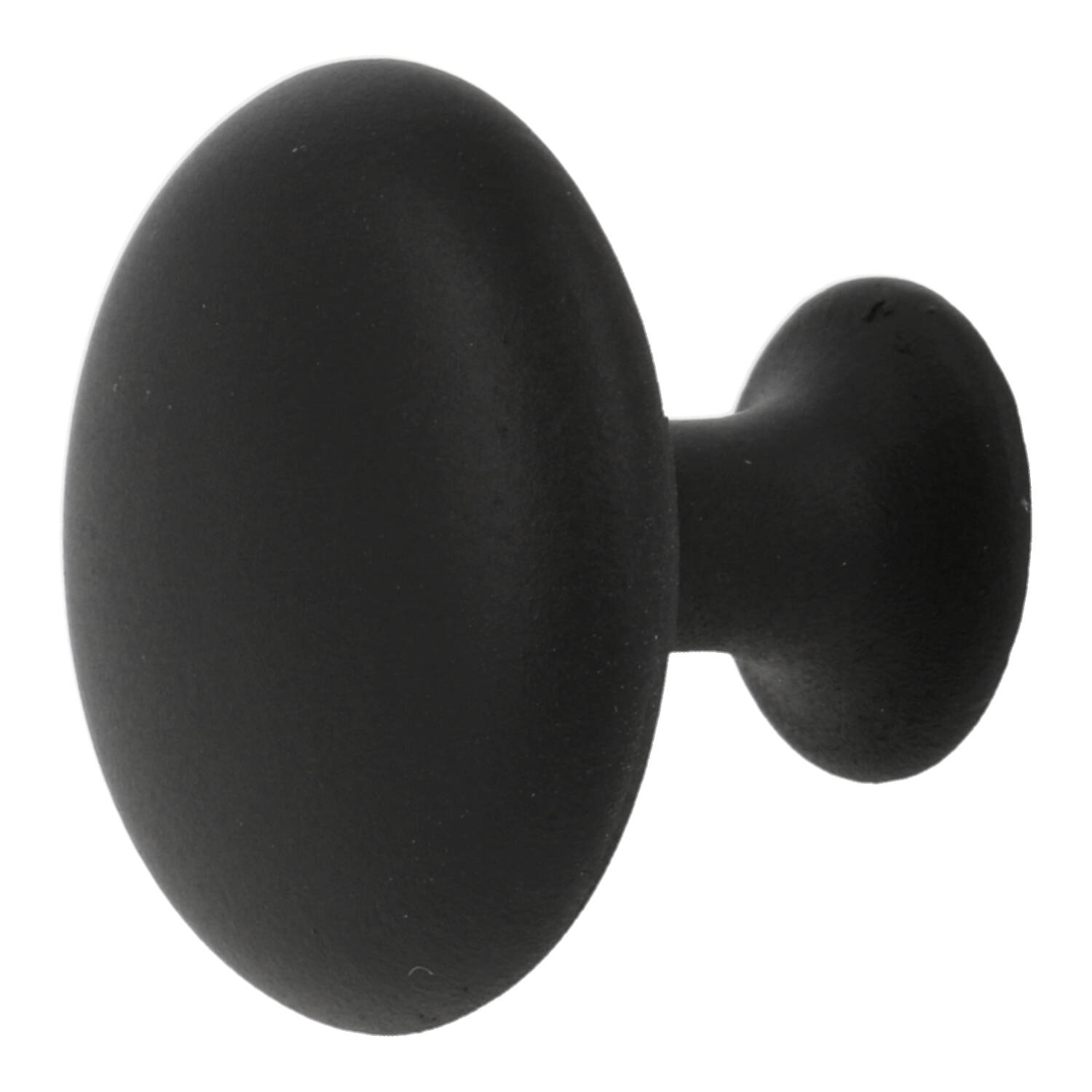 Knop rond 30 mm zamak mat zwart - Afbeelding 2