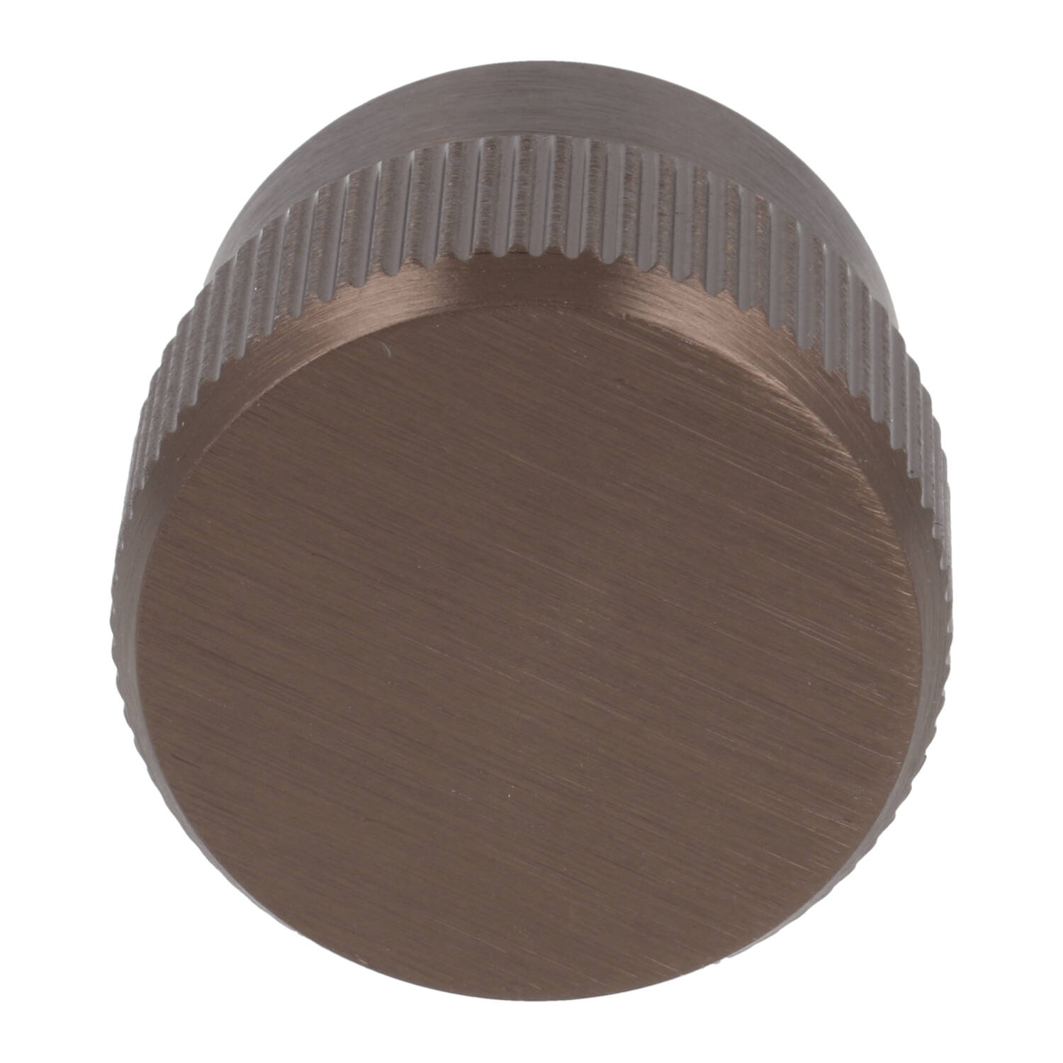 Knop rond geribbeld 40 mm donkerbrons - Afbeelding 2