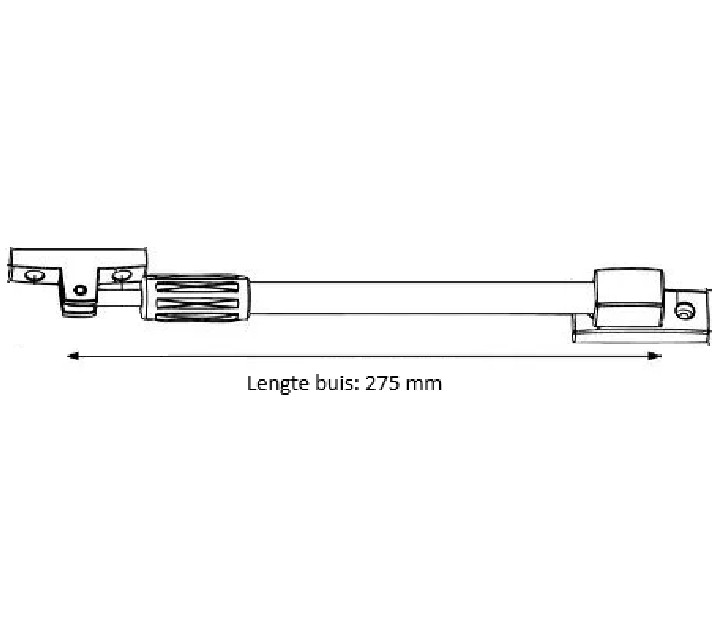 ODShop telescopische raamuitzetter 27,5 cm grijs - Afbeelding 2