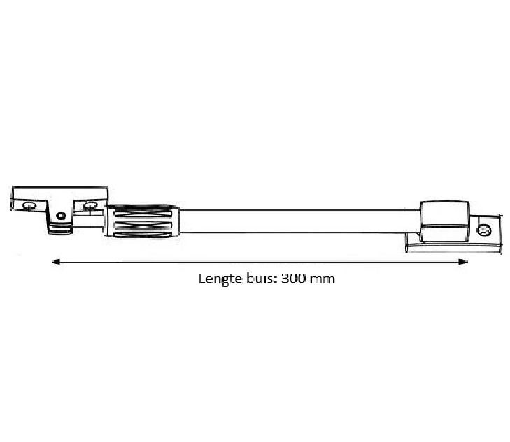 ODShop telescopische raamuitzetter 30 cm grijs - Afbeelding 2