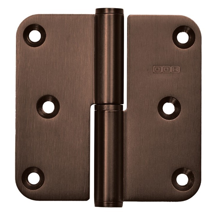 HDD Paumellescharnier rechts 76x76x2,5 mat brons