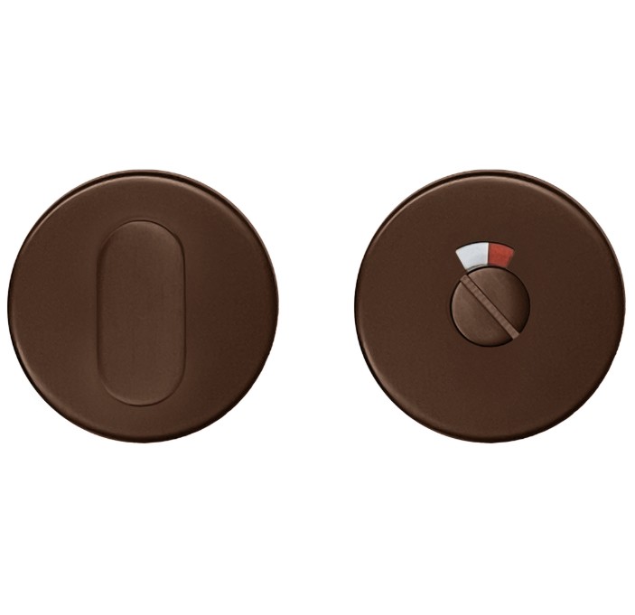 HDD toiletsluiting Shape rond ø54x8mm met stift 6-8mm mat brons